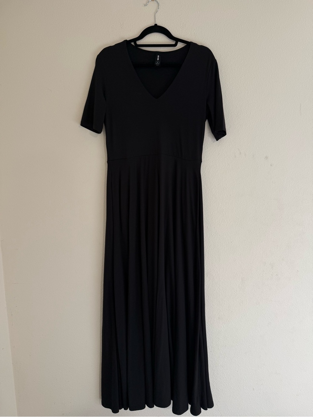 Agnes & Dora Maxi Black Dress Tall Ladies LBD Fall Size L Large